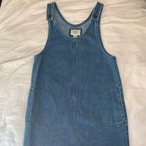 Denim overall dress